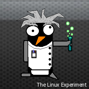 Yes, he IS a penguin mad scientist dressed in a lab coat.