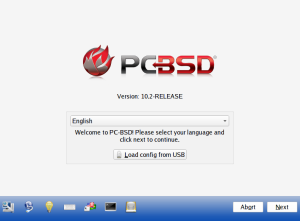 Welcome to the graphical installer for PC-BSD