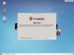 Welcome to your PC-BSD desktop